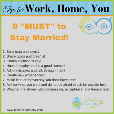 9 “MUST” to Stay Married!